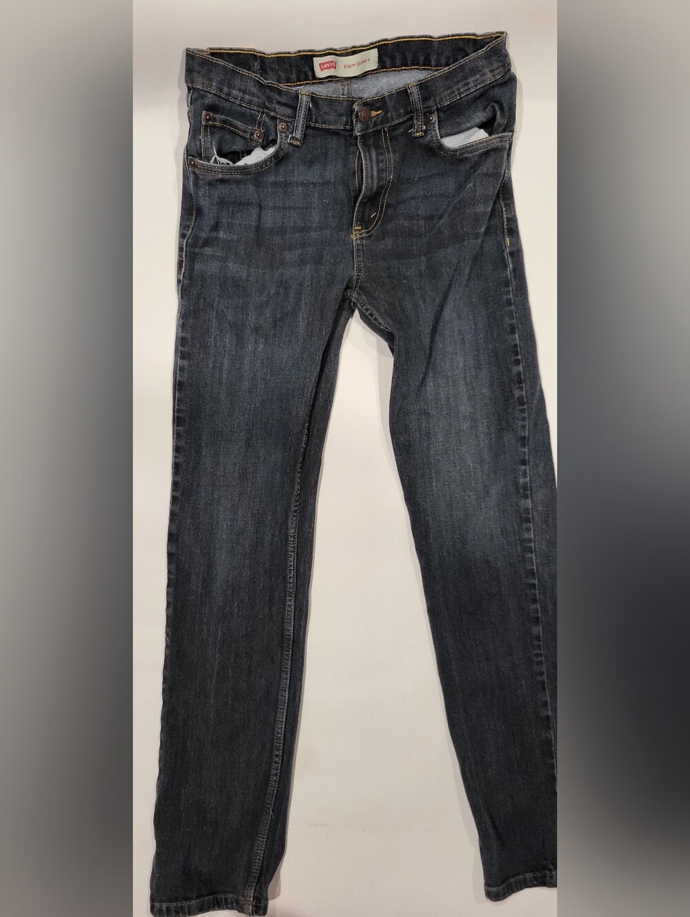 Levi's Mens Blackened Blue Skinny Jeans